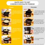 Befano Edelstahl-Fonduetopf 2L mit Temperaturkontrolle – Elektrisches Fondue-Set für 8 Personen – Bild 9