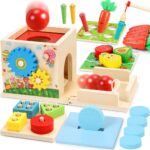 COOLJOY 8-in-1 Montessori Holzspielzeug – Motorik & STEM Lernspiel für Kinder ab 1 Jahr