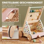 Tiny Land Lauflernwagen Holz – Laufhilfe mit Bremse & Geschwindigkeitskontrolle ab 1 Jahr – Bild 4