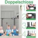 YUENFONG Treppenschutzgitter 95–105 cm – Haustierscutz ohne Bohren mit Auto-Close – Bild 6