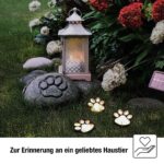 hellum Solar Pfoten 4 LED warmweiss – Gartenleuchte & Grablicht für Haustiere – Bild 4