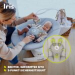 Lionelo Iris Elektrische Babywippe 360° drehbar – 5 Wiegegeschwindigkeiten für Babys bis 9 kg – Bild 6