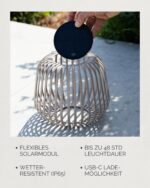 LUUK Studio Solarlampe S Nomad Braun – Dimmbare Solar-Designleuchte mit USB-C & Windlicht-Funktion – Bild 2