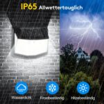 Solar-Wandleuchte mit Bewegungsmelder 248 LEDs – IP65 Sicherheitsstrahler für Garten & Garage – Bild 4