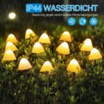 TOTHDATE Solar-Pilzleuchten 5M 20LED Warmweiss – 8 Modi Gartenbeleuchtung IP44 – Bild 3
