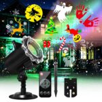 MOSSNDAR LED Projektor mit 16 HD Folien – Wasserdichte Weihnachts- & Halloween Deko für Innen & Aussen