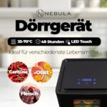 Nebula Dörrautomat 400W mit 6 Edelstahl-Ebenen – Digitales Dörrgerät für Obst, Gemüse & Fleisch – Bild 4