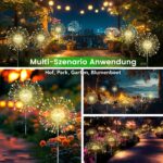 4er-Pack Ddlisu Solarleuchten mit 120 LEDs & 8 Modi – Starburst Gartenbeleuchtung wasserdicht – Bild 8