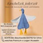 Mababu Schmusetuch Baby Musselin – 4-lagig Bio-Baumwolle & Oeko-TEX® für Neugeborene – Bild 3