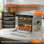 Sommertal Dörrautomat Silence 700 XXL – 8 Edelstahlgitter, 700W, digitale Temperatursteuerung – Bild 5