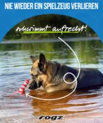 Rogz Lighthouse Wasserspielzeug für Hunde – Schwimmspielzeug mit Schnur & Apportiergriff – Bild 3