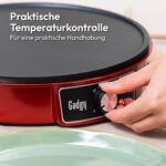 Gadgy Crêpes Maker 30cm mit Antihaftplatte – Elektrischer Crêpes Maker mit Teigverteiler – Bild 6