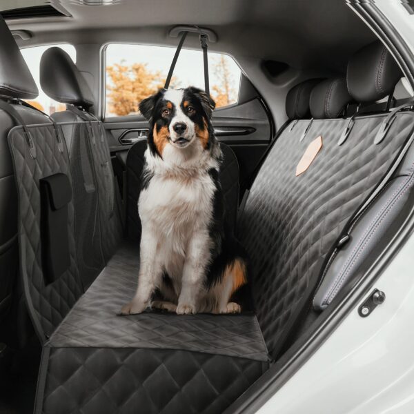 Rudelkönig Hundedecke Auto Rücksitz – Autoschondecke mit Seitenschutz & Sichtfenster