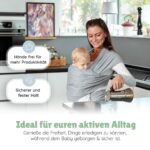 Fivelo Elastisches Babytragetuch 510x55cm – Ergonomisch & Atmungsaktiv ab Geburt – Bild 3
