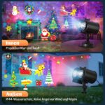 OUSFOT Halloween Projektor mit 16 Folien & Fernbedienung – LED Wassermotive für Aussen – Bild 3