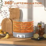 HOMCOM Dörrautomat 245 W mit 5 Tabletts – Temperaturregler 35-70°C für Obst, Gemüse & Fleisch – Bild 6