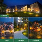 YAZEKY Solar-Gartenfackeln 4er Set mit 12 LEDs – Realistischer Flammeneffekt für Garten & Terrasse – Bild 7