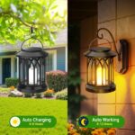 GEARLITE Solar Laternen 2er Set – Kerzenform LED Solarleuchten mit Flammeneffekt für Garten & Balkon – Bild 3