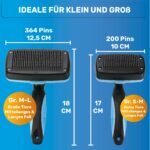 BluePet Zupfbürste für Hunde & Katzen – Selbstreinigende Langhaar-Bürste mit Knopfdruck – Bild 6