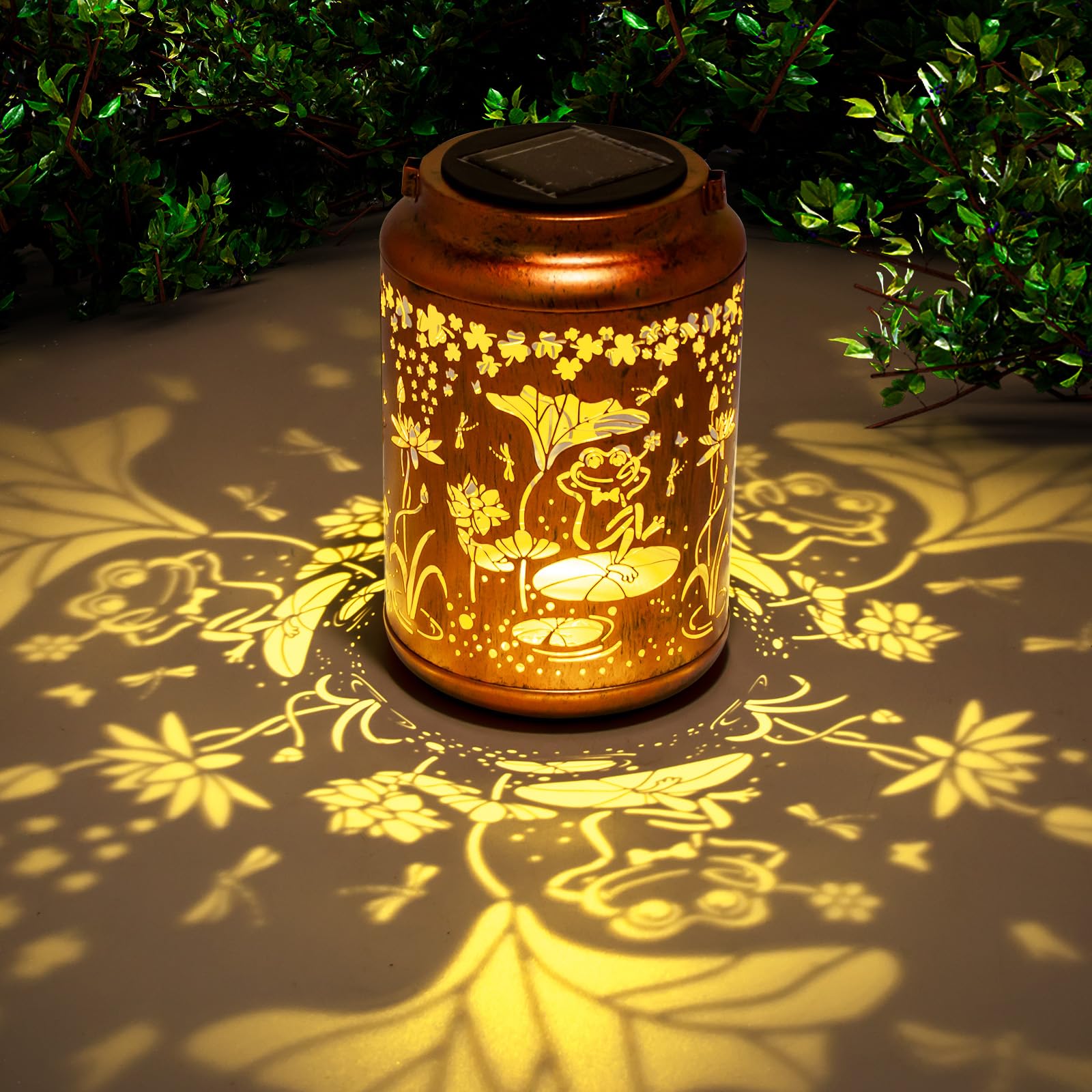 GANDDOBE Frosch Solarlaterne – Wasserfeste LED-Hängeleuchte für Garten & Terrasse