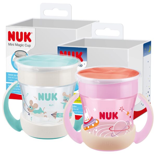 NUK Mini Magic Cup Night Trinklernbecher 160 ml – Leuchtend & auslaufsicher ab 6 Monaten