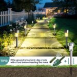GIGALUMI 12er Set Solarleuchten – Warmweisse LED Gartenleuchten mit IP44 Wasserschutz – Bild 3