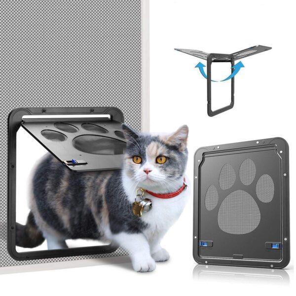 Ownpets Haustierklappe 24 × 29 cm – Magnetischer Verschluss für Katzen & kleine Hunde