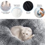 Kfnire Hundebett Doughnut Ø50cm – Flauschiges Haustierbett mit Kopfstütze für Katzen & Hunde – Bild 7