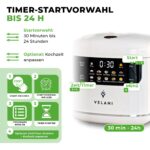 VELANI Mini Reiskocher 0,8L mit 10 Programmen – Multikocher für kleine Küchen – Bild 10