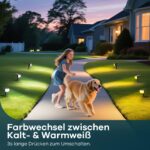 Linkind Solar Strahler mit Bewegungsmelder 3000K & 6500K – IP67 Gartenleuchte, 3er Set – Bild 3