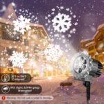 LED-Schneefall-Projektor 9W IP65 – Weihnachtsdekoration für Aussen & Innen mit Rotiereffekt – Bild 2