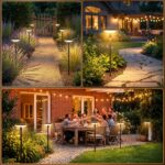 4er Set Solarleuchten für Außen mit 36 Lumen – Warmweiß IP65 Gartenleuchten von Gaethra – Bild 7
