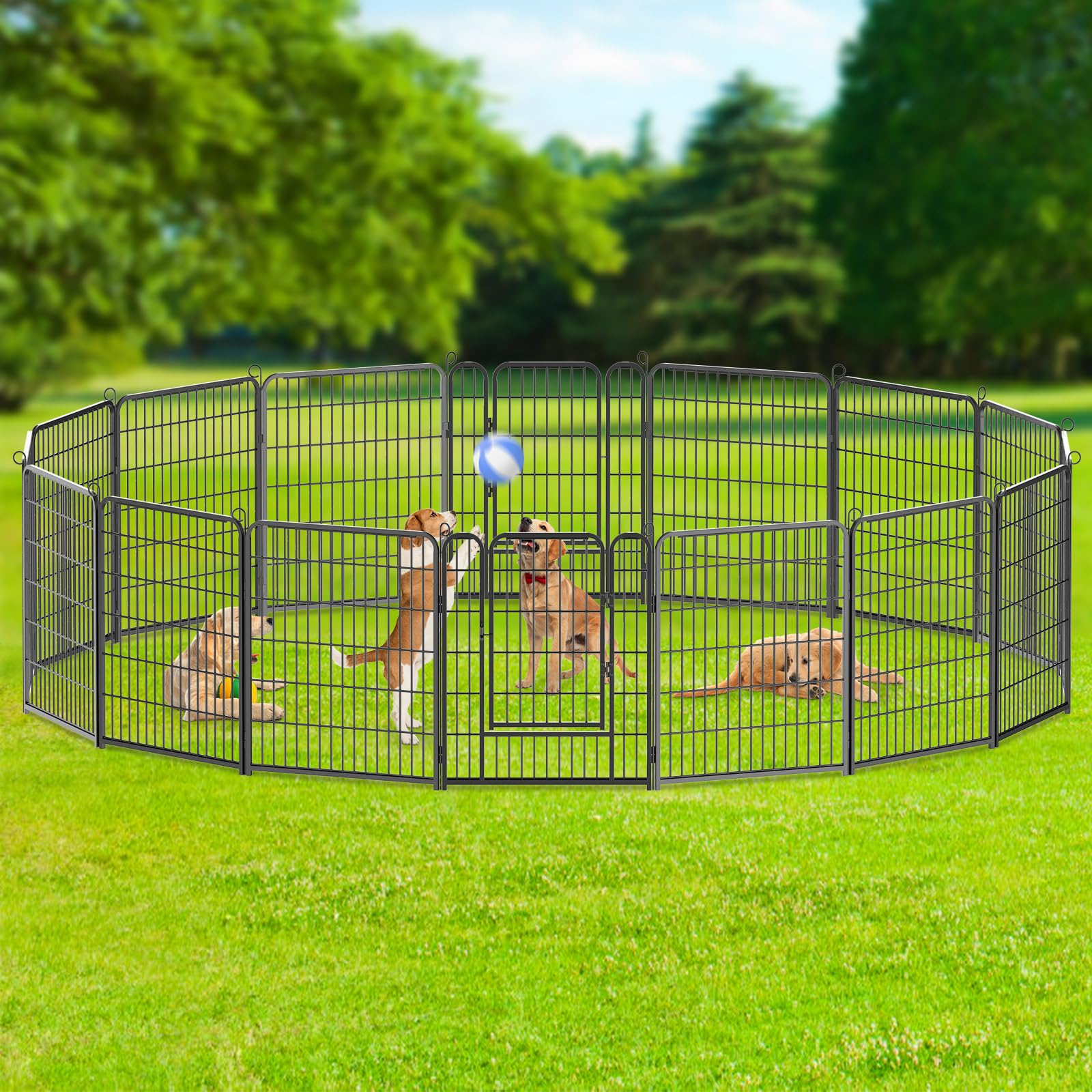 arvioo Welpenauslauf 65 x 80 cm – Formbar mit Tür & Verriegelung für sichere Welpenaufzucht