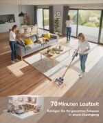 SunSare Akku-Staubsauger 650W/55kPa – 70 Min Laufzeit mit Aromafunktion & Wandhalterung – Bild 3