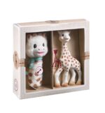 Sophie la Girafe Geburtsset – Naturkautschuk Spielzeug mit 2-in-1 Quietsch-Rassel für Neugeborene – Bild 4