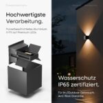 Scandinavian home Lysea LED Wandleuchte – IP65 Aussenleuchte mit einstellbarer Helligkeit – Bild 3