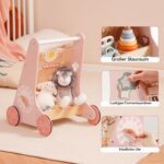 ROBUD Lauflernwagen Holz Rosa – 8 Aktivitäten für sichere erste Schritte ab 12 Monaten – Bild 6