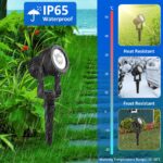 T-SUNUS Solar-Solarstrahler RGB mit 6 Farbwechsel – 2 in 1 Gartenleuchte IP65 wasserdicht – Bild 6