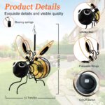 AKOFIC 2er-Pack Bienen-Solarleuchten – Hängende Gartendeko mit LED & Clip für Außen – Bild 5