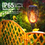 Qedertek 6er Set Solarfackeln mit 12 LED & Flammeneffekt – IP65 Gartenlicht für Aussen – Bild 4