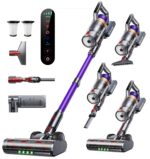 INTETURE Akku Staubsauger 600W 50KPa – 65 Min Laufzeit mit Wandladestation & Grünlicht