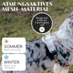 FREUDENTIER Hundegeschirr atmungsaktiv gepolstert – Anti-Zug-Brustgeschirr mit Griff & Reflektoren – Bild 4