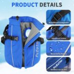 PcEoTllar Wasserdichte Hundejacke mit Geschirr – Reflektierender Wintermantel für kleine Hunde – Bild 2