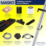 MASKO 6in1 Industrie-Nass-Trockensauger 2300W mit Blasfunktion & Push&Clean – Bild 9