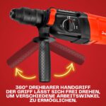 Delphi Bohrhammer SDS Plus 2600W – 4in1 Multifunktionswerkzeug mit Zubehörset & Koffer – Bild 6