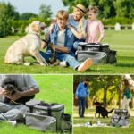 Pecute Hunde-Reisetasche 42x30x18 cm mit 2 Näpfen – Hundetragetasche für Reisen & Camping – Bild 2