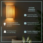 Lightbox Wandleuchte Seegras 26x23 cm – Dimmbare Design-Leuchte für stilvollen Wohnraum – Bild 4