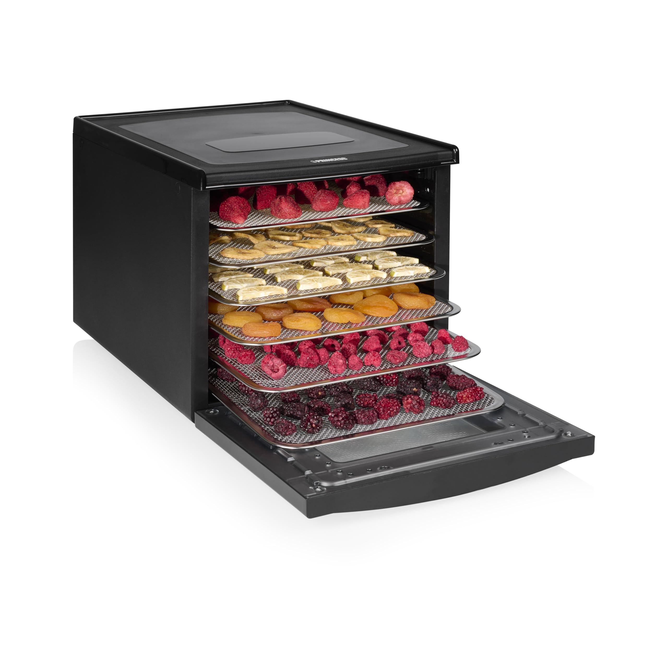 Princess Food Dehydrator 550W mit 6 Edelstahl-Einschüben – Touchscreen & 48h Timer