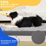 KSIIA Orthopädisches Hundebett XL 104x68cm – Waschbarer Schaum für grosse Hunde – Bild 4