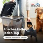Rotho Archie Tierfutterbehälter 38l – Luftdichter Pet Food Container mit Rollen – Bild 3